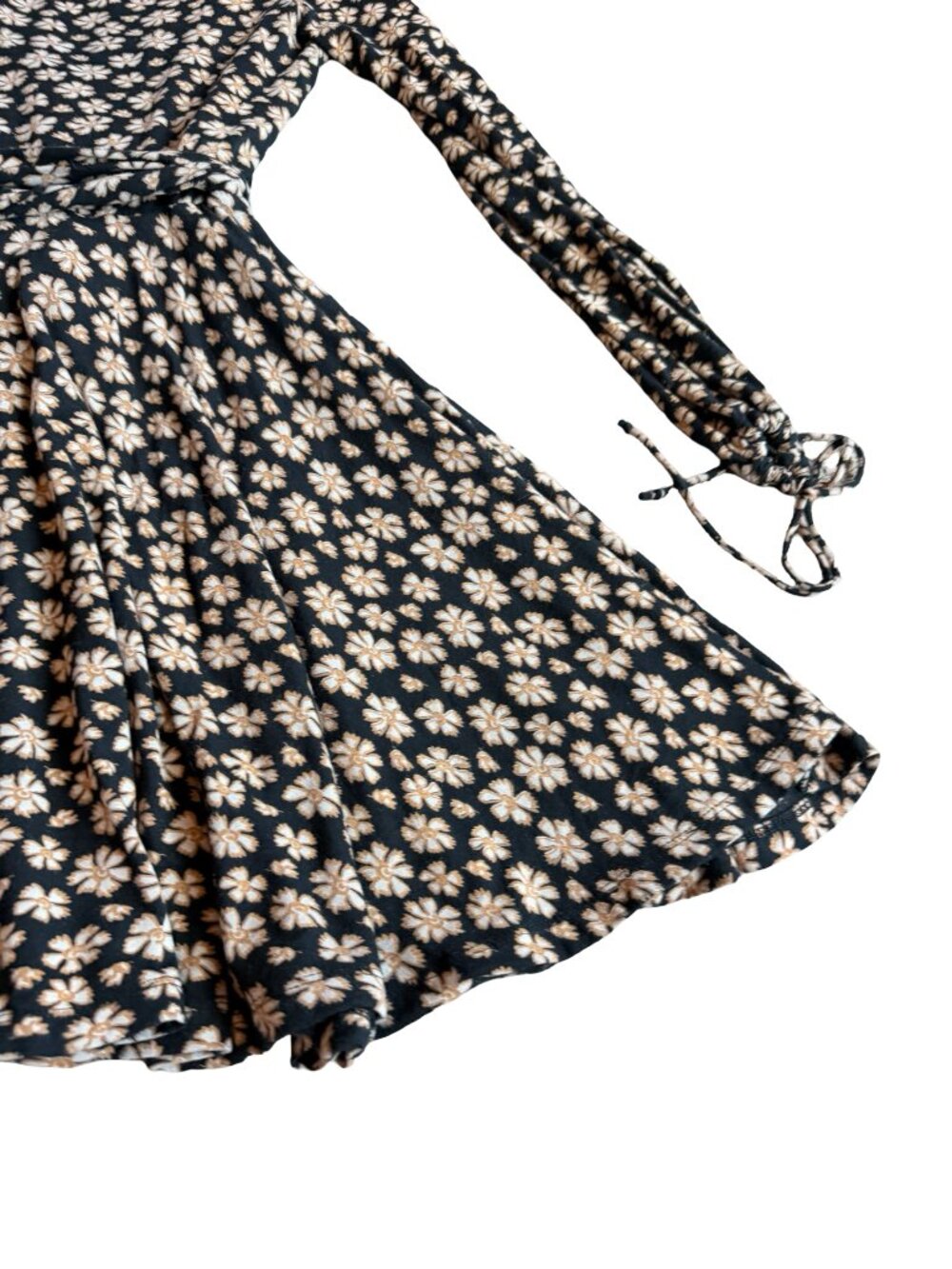 Free People Pradera Mini Dress Faux Wrap Stretchy Floral Print Comfy Size XS - Picture 15 of 16